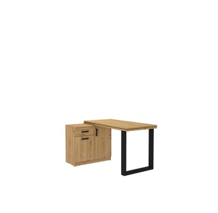 MAXIMUS 140 - psací stůl s komodou 2D1S vyšší, dub artisan (140  MALTA AR BIURKO I KOMODA) (4 balíky) "LP" (K150)
