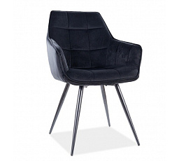 Jídelní židle LILIA VELVET, Černý Bluvel 19/černý mat