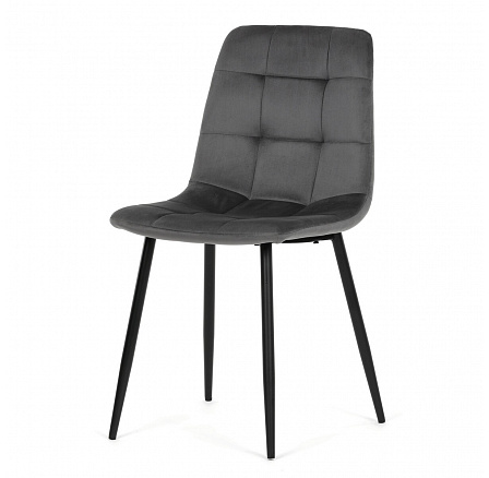 Jídelní židle, šedá, sametová látka, CT-V5081 GREY4