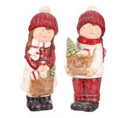 Děti s dárky - figurky z magnesia, mix 2, cena za 1 ks