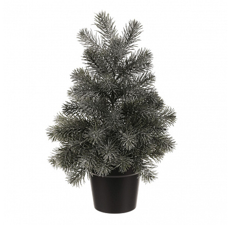 Stromek v květináči - 50 cm, umělý smrček, zelený, jemně ojíněný Stromek v květináči - 50 cm, umělý smrček, zelený, jemně ojíněný