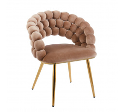 PŘEDPRODEJ -15% do 01.10 ! Židle velvet cappuccino K20-FXJG G