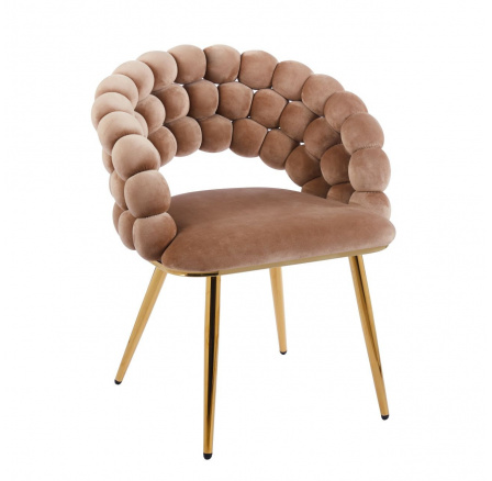 PŘEDPRODEJ -15% do 01.10 ! Židle velvet cappuccino K20-FXJG G