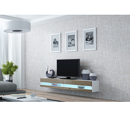 TV komoda VIGO NEW 180, bílá / latte lesk