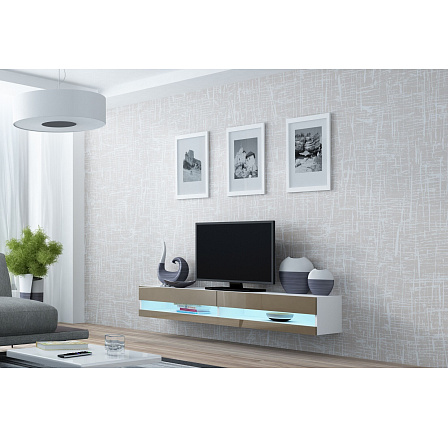 TV komoda VIGO NEW 180, bílá / latte lesk TV komoda VIGO NEW 180, bílá / latte lesk