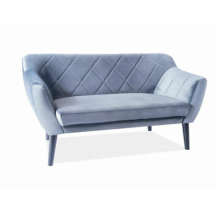 Pohovka KARO 2 Velvet, šedý Bluvel 14/wenge Pohovka KARO 2 Velvet, šedý Bluvel 14/wenge