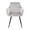 Židle ETIENNE velur světle šedá 56x61x86 cm ALL 847337