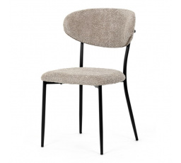 Jídelní židle, béžová, látka bouclé, CT-W1021 LAN2