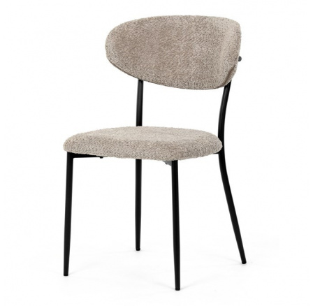 Jídelní židle, béžová, látka bouclé, CT-W1021 LAN2