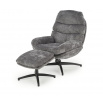 Křeslo DARIO s podnožkou, Šedá