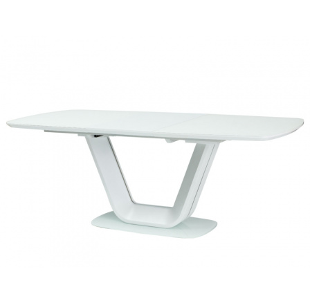 Jídelní stůl ARMANI, bílý mat - 140(200)x90