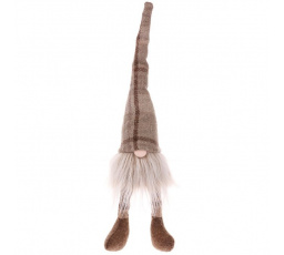 Skřítek - látková figurka, interiérová dekorace, hnědá