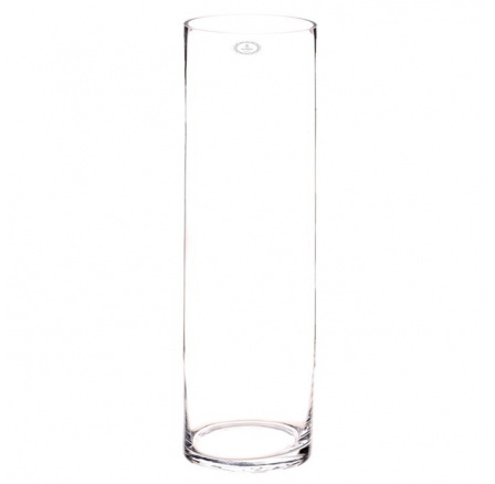Váza skleněná - tvar válec, výška 60 cm, čirá