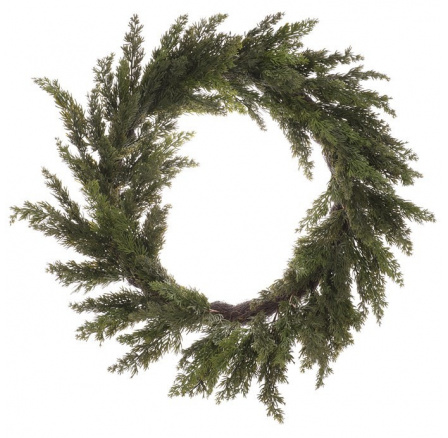 Věnec - pr. 66 cm, umělé jehličí, zelený Věnec - pr. 66 cm, umělé jehličí, zelený