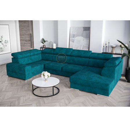 Rohová sedací souprava ROYAL MAX I 210x375x185 - levá, tyrkysová