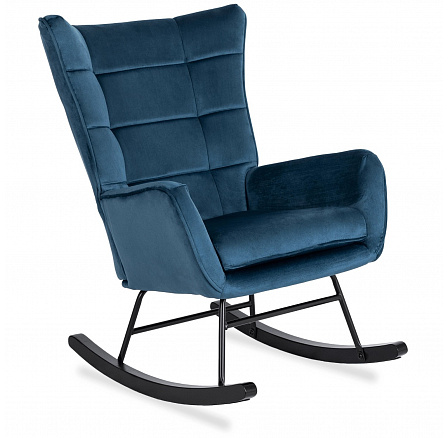 Houpací křeslo JACKSON Modrý Sametový