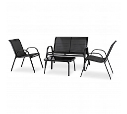 Sada Zahradního Nábytku MINNESOTA Černá
