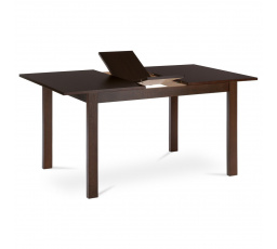 Jídelní stůl rozkládací 120+30x80x74 cm, deska MDF, dýha, nohy masiv, oŕech