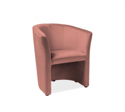 Křeslo TM-1 VELVET, Starorůžový Bluvel 52/Wenge