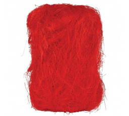 Sisálové vlákno - balení 500 g, barva červená