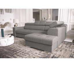 Rohová sedací souprava s funkcí spaní MARGO I 260×185 - šedá , pravá