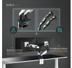 Dvojitý držák na monitory 49 palců, bílo-černý X-Arm Dual RGB