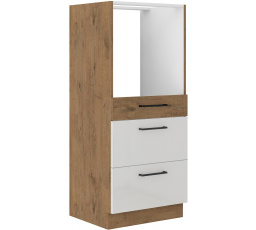 Kuchyňská skříň VEGAS - 60 DPS-145 3S, Dub Lancelot / Bílý lesk