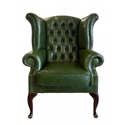 Křeslo Chesterfield Queen kůže zelená
