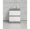 Noční stolek SIMPLICITY 230, Beton/Bílý lesk 