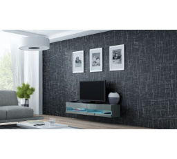 TV komoda VIGO NEW 140, šedá / šedý lesk