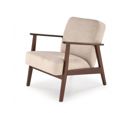 Křeslo MILANO 1S, Béžová 15/Tmavý ořech