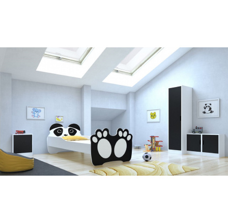 Postel s matrací BEAR BLACK 140x70 Černá