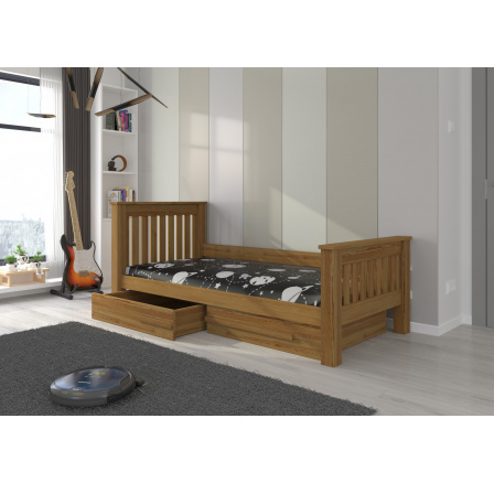 Postel s matrací CARMEL 180x80 Dub+Dub
