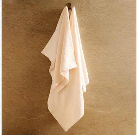 Ručník SAMINE s marockým jetelovým vzorem ecru 70x130cm 808215