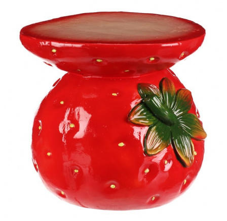 Taburet jahodový - menší, magnesium, barva červená