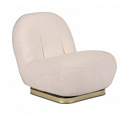 Křeslo Relaxační SONNY Otočné Krémové Boucle