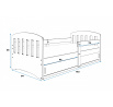 Postel CLASSIC s úložným prostorem 160 x 80, Bílá