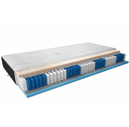 Materac Multipocket Agnis 200x200 Kašmír + Samet černý Kašmír, Samet Černý