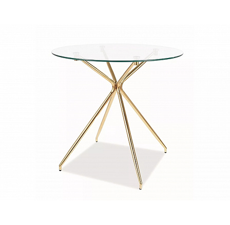 Jídelní stůl AZALIA, transparent/zlatá Jídelní stůl AZALIA, transparent/zlatá