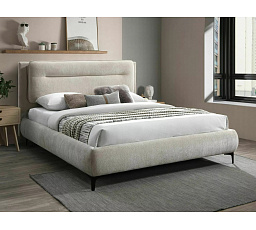 Postel NIKOZJA RAVEN 160x200 cm, Tmavě béžová 28