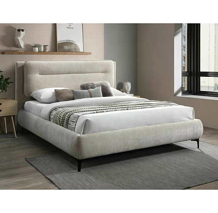 Postel NIKOZJA RAVEN 160x200 cm, Tmavě béžová 28 Postel NIKOZJA RAVEN 160x200 cm, Tmavě béžová 28