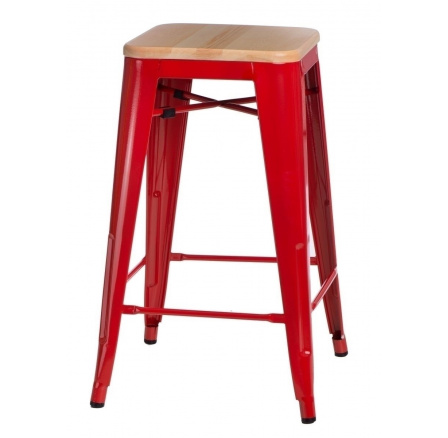 Hoker Paris Wood 65cm červený borovice přírodní