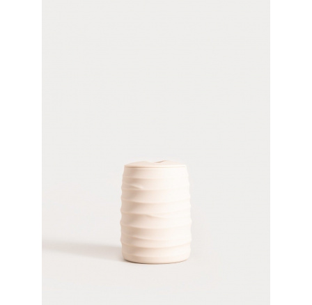Koupelnový hrnek TORUS reliéfní béžový 8.2x8.2x11 cm 733734