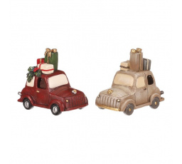 Auto s dárky - polyresin, LED osvětl., mix 2 barev, cena za 1 ks