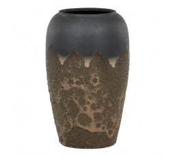 Váza keramická - výška 70 cm, šedo-hnědá