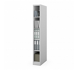 TIM SLIM KNIHOVNA SVĚTLE ŠEDÁ RAL7035 H1850*Š250*H600