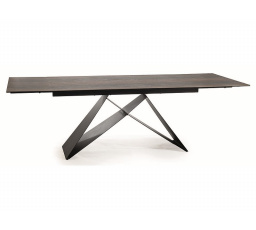 Jídelní stůl WESTIN CERAMIC 160(240)x90 cm, Legno hnědý mat/Černý mat