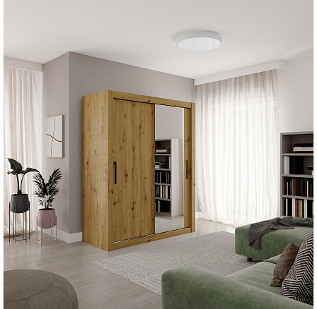 Posuvná skříň MODI-M 160 Artisan+Černá