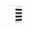 Posuvné dveře na stěnu MILOU 86 White+Black Lacobel