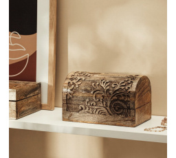 Šperkovnice FLOAR dřevěná vroubkovaná 19x11x11 cm 727696